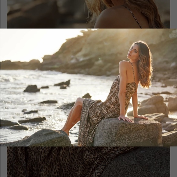 🆕Trish Scully Alexa Maxi Dress Leopard Print Size 10 NWOT - Picture 3 of 5